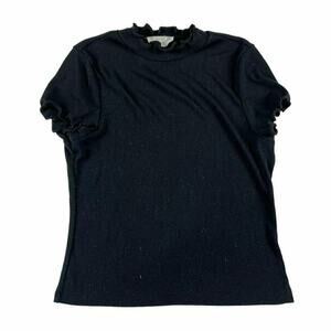 Mia Joy By Joyfolie Back Ruffle Mock Neck Short Sleeve Top 8